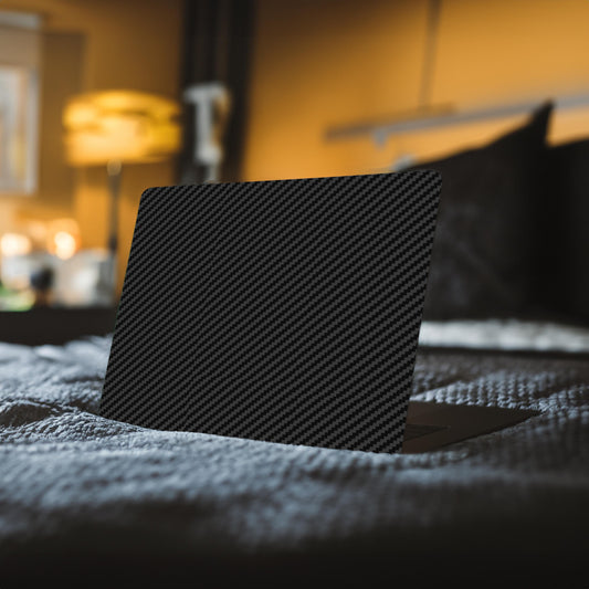 Black Carbon Fiber Laptop Skin