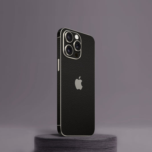 Black Leather Mobile Skin