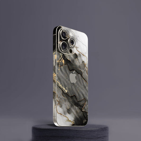 Black White Marble Mobile Skin