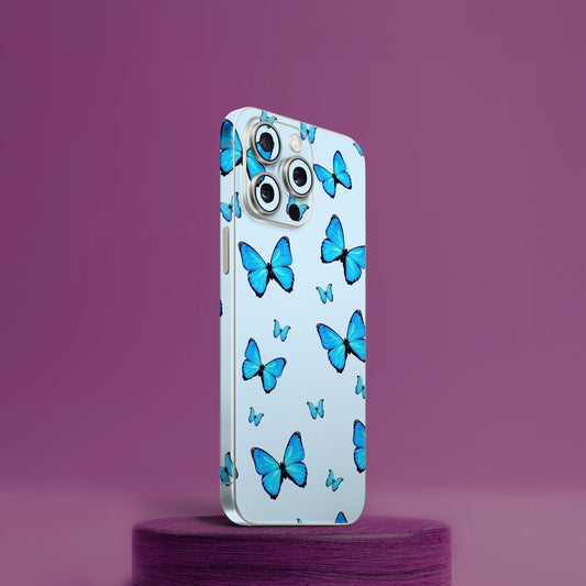 Blue Butterfly Mobile Skin