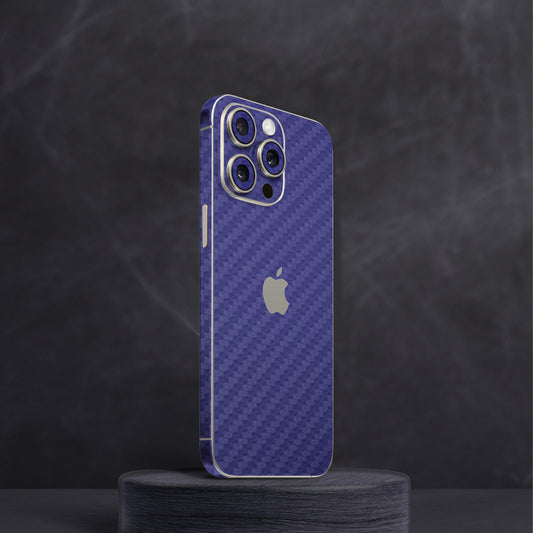 Blue Carbon Fiber Mobile Skin