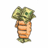 Hand Holding Money Sticker Hand Holding Money Sticker