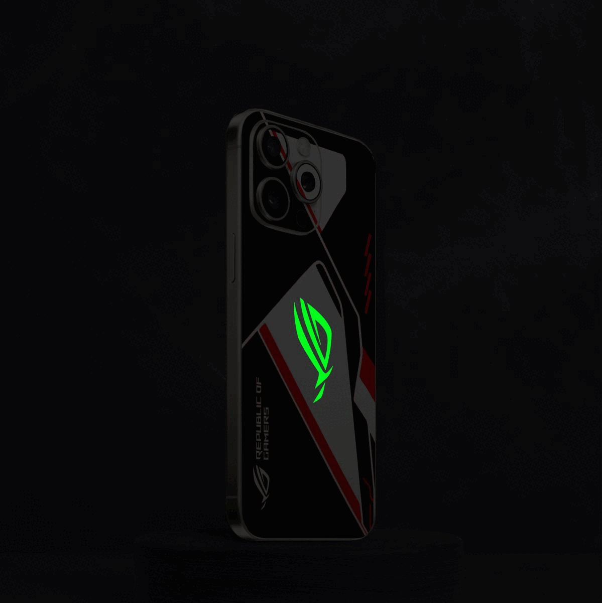 ROG V2 Black Neon Mobile Skin ROG V2 Black Neon Mobile Skin