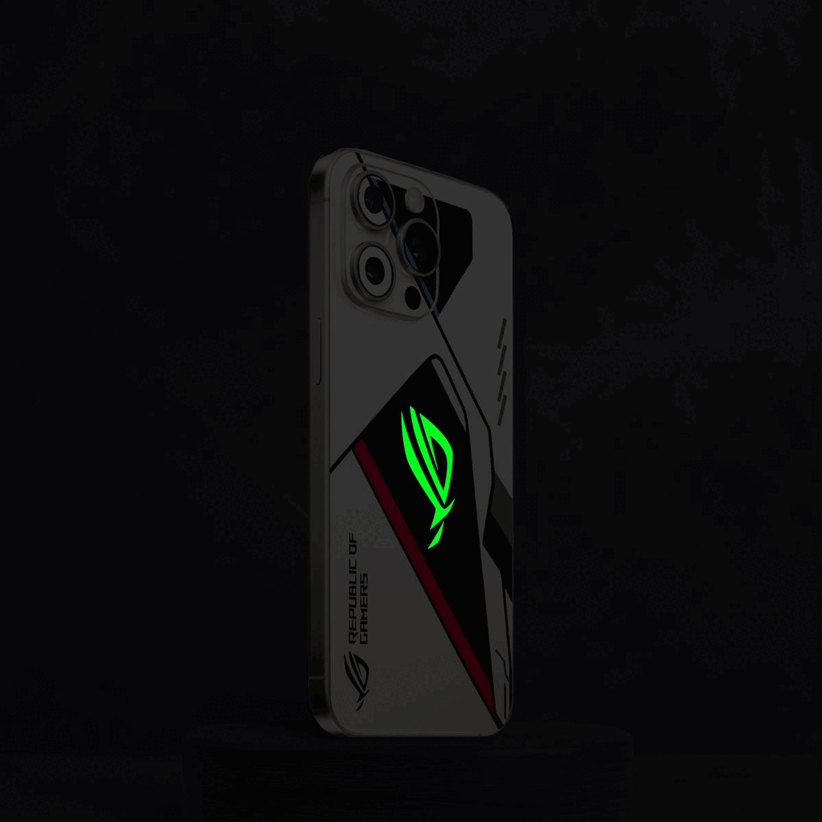 ROG V2 White Neon Mobile Skin ROG V2 White Neon Mobile Skin