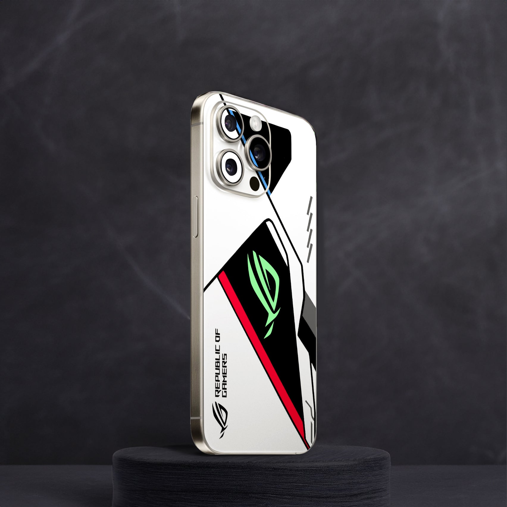 ROG V2 White Neon Mobile Skin ROG V2 White Neon Mobile Skin