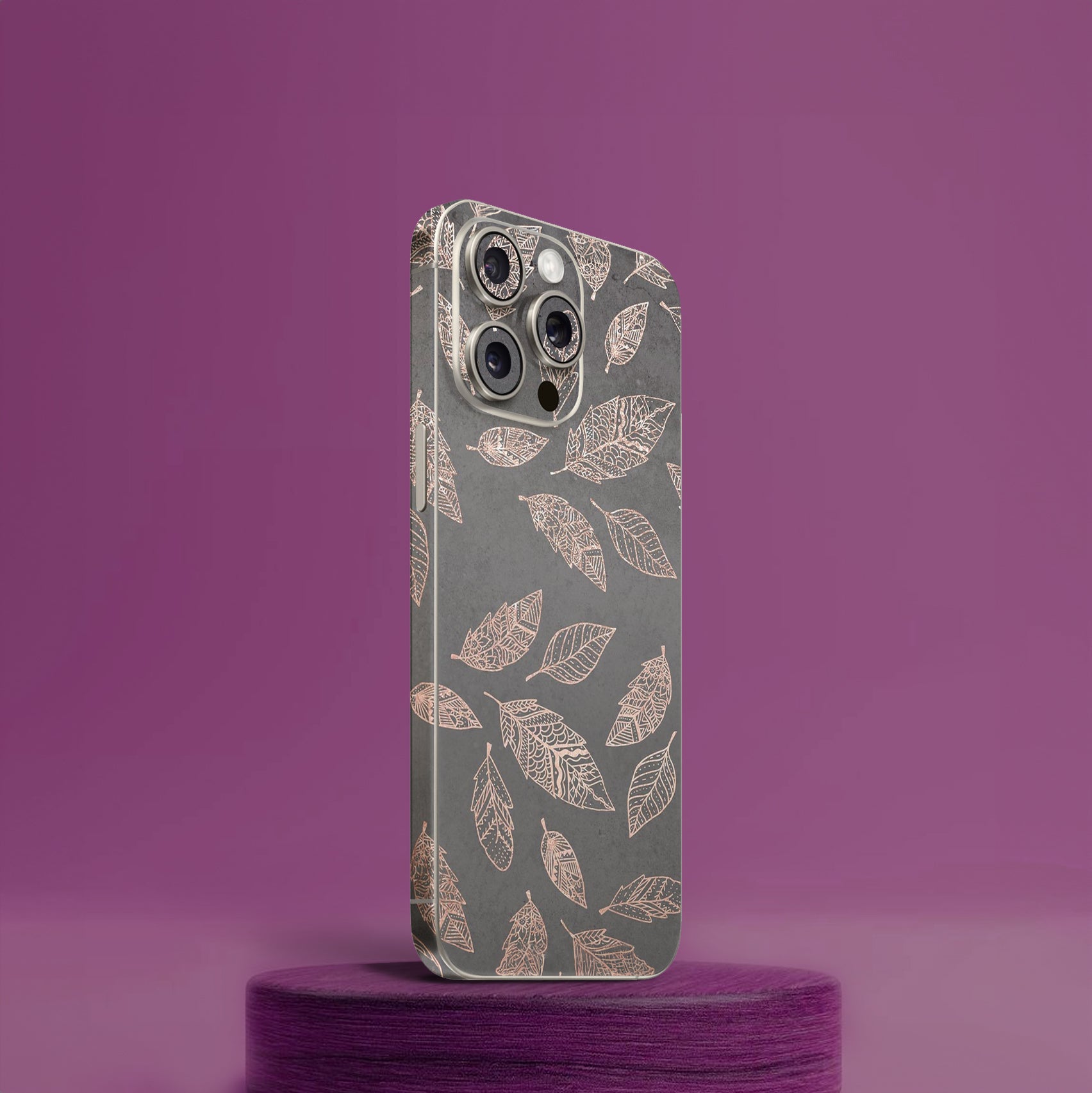 Rose Gold Feather Mobile Skin Rose Gold Feather Mobile Skin