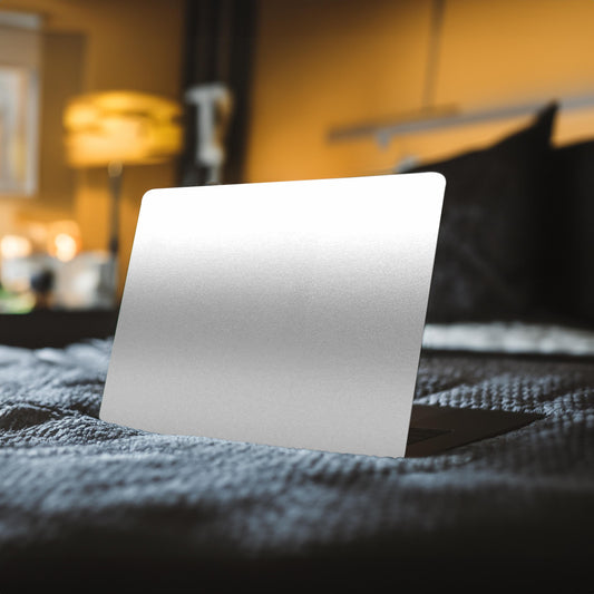Silver Metallic Laptop Skin