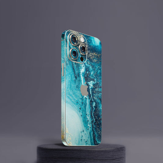 Sky Blue Marble Mobile Skin