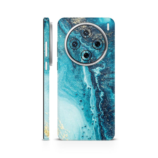 Sky Blue Marble Mobile Skin