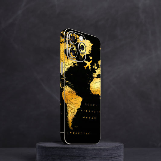Travel Map 8 Gold Mobile Skin