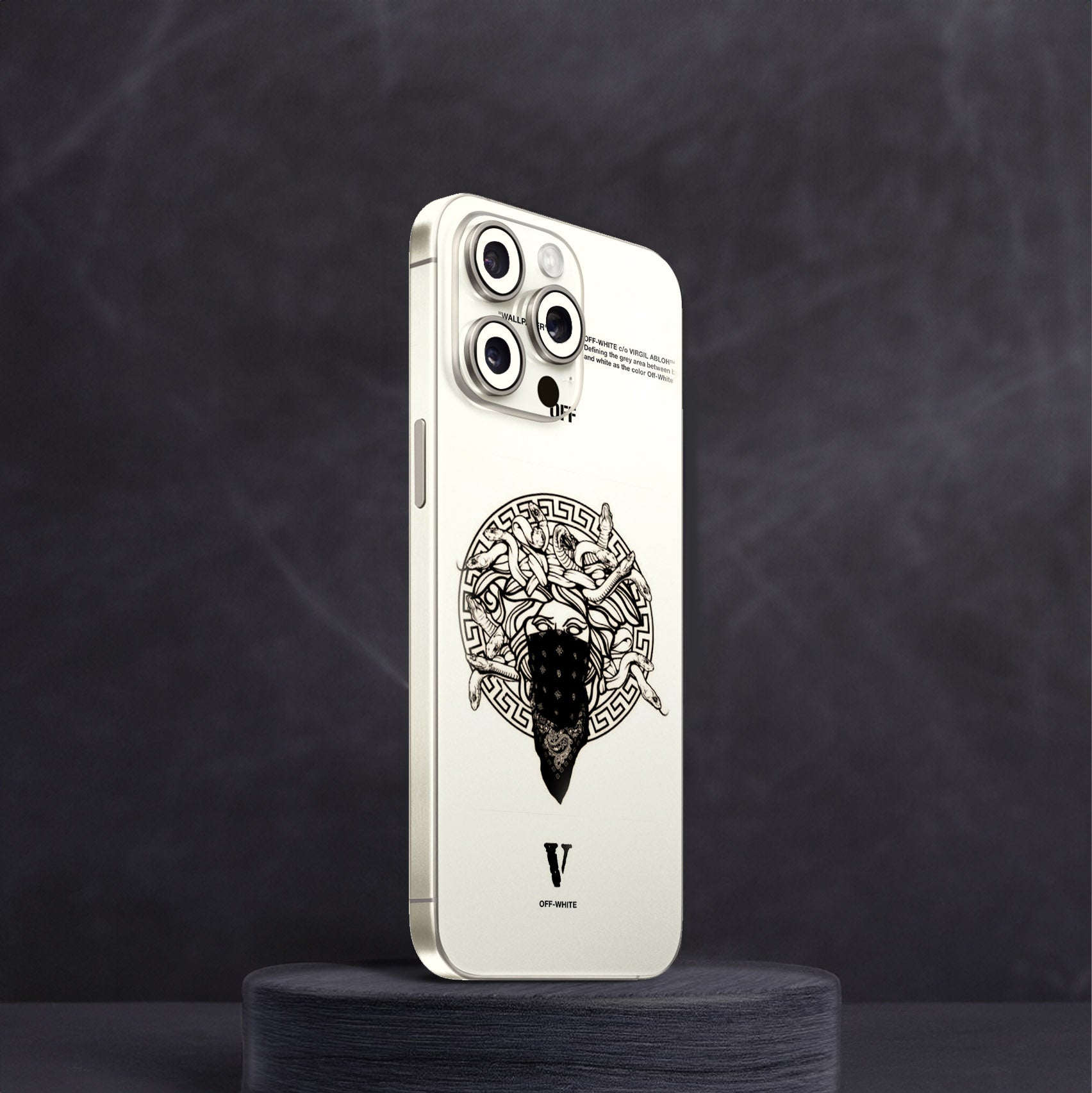 Versace Off White Mobile Skin Versace Off White Mobile Skin