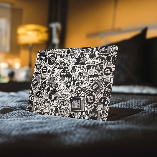 White Abstract Laptop Skin