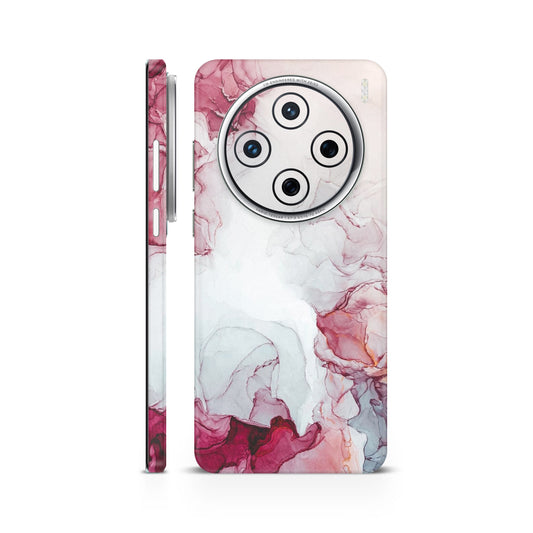White Red Marble Mobile Skin