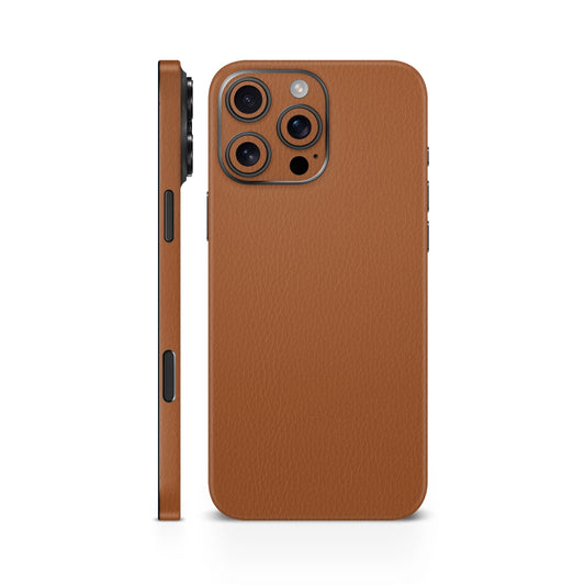 Brown Leather Mobile Skin