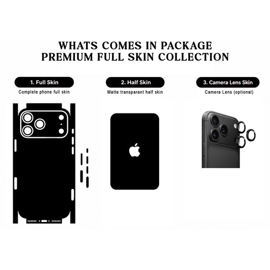 Black Skin for iPhone 17 Pro / 17 Pro Max