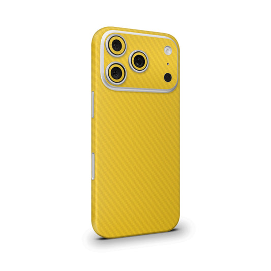 Yellow Carbon Fiber Mobile Skin