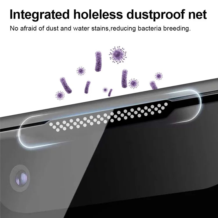 YONGPOLY Privacy Screen Protector Auto-Dust Removal Full Coverage Tempered Glass