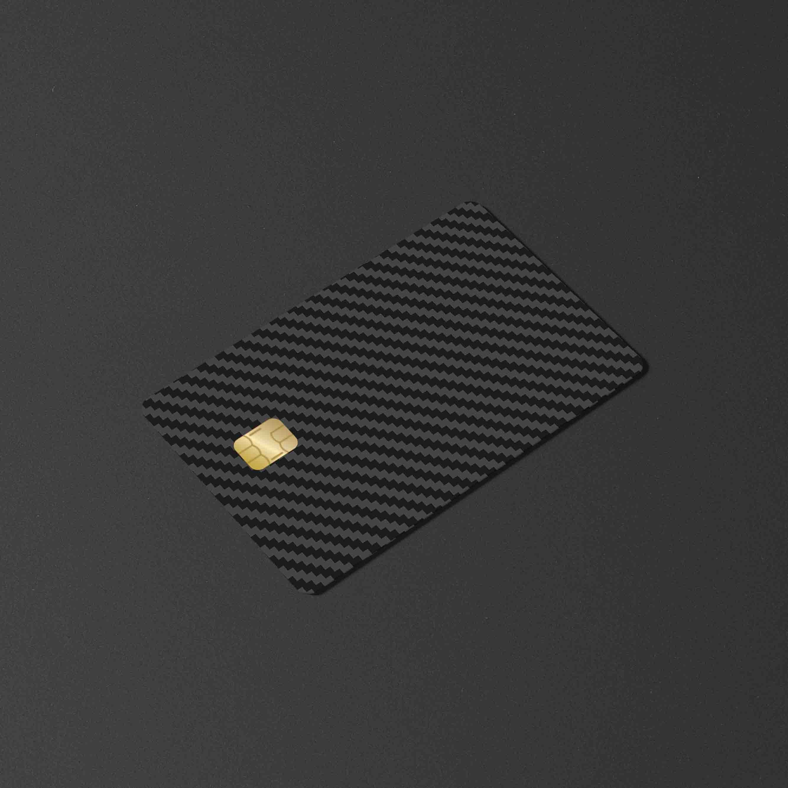 Black Carbon Fiber Card Skin