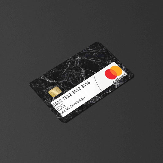 Black Marble Card Skin With Window