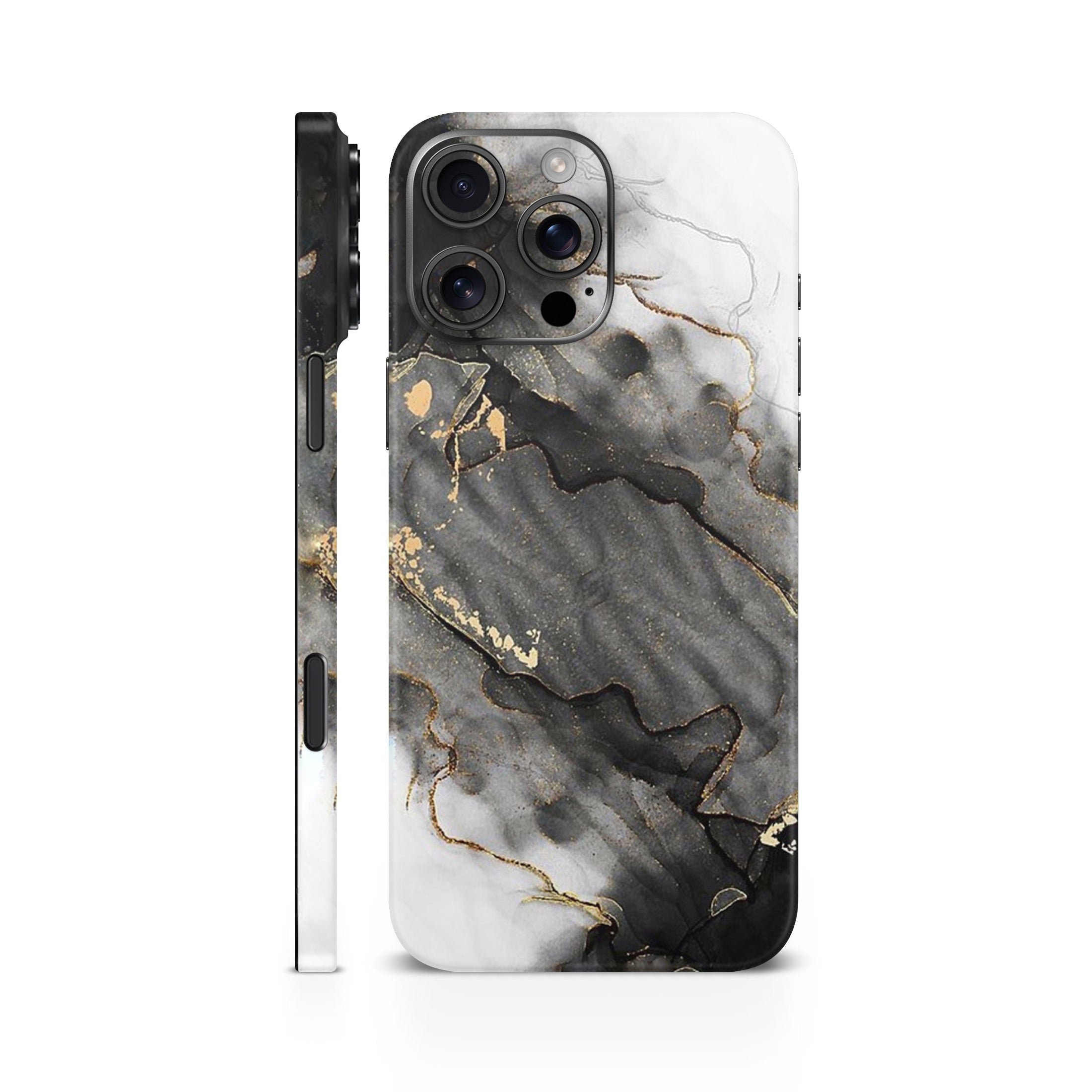 Black White Marble Mobile Skin