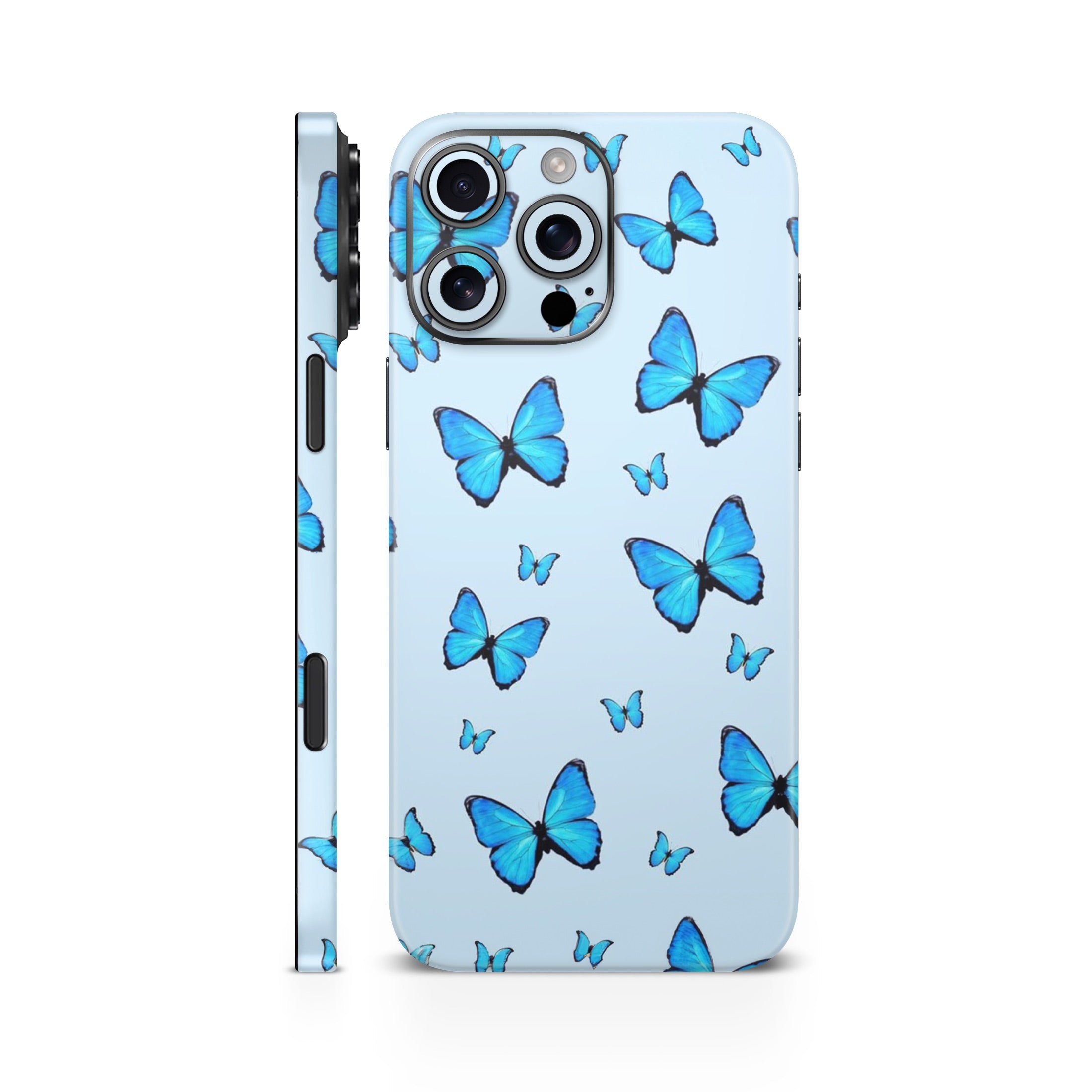 Blue Butterfly Mobile Skin