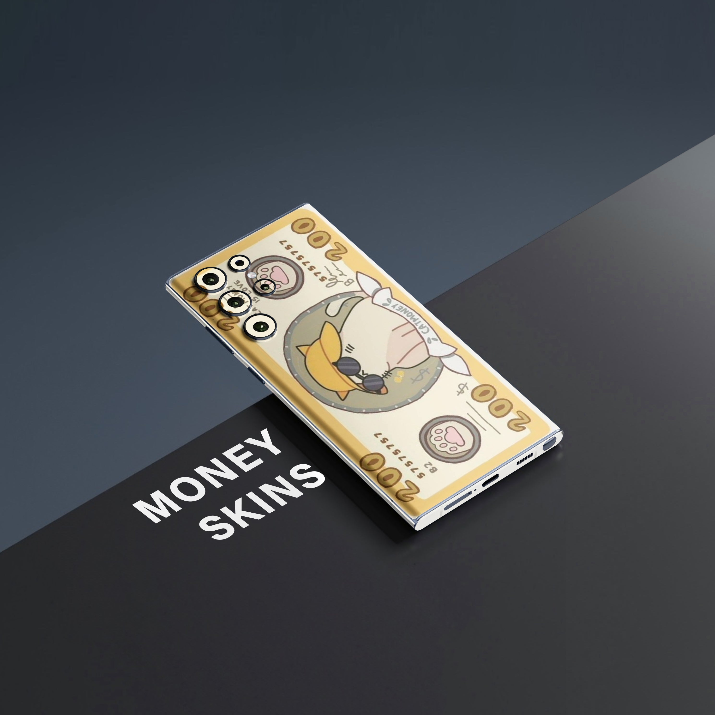 Cat Money Mobile Skin