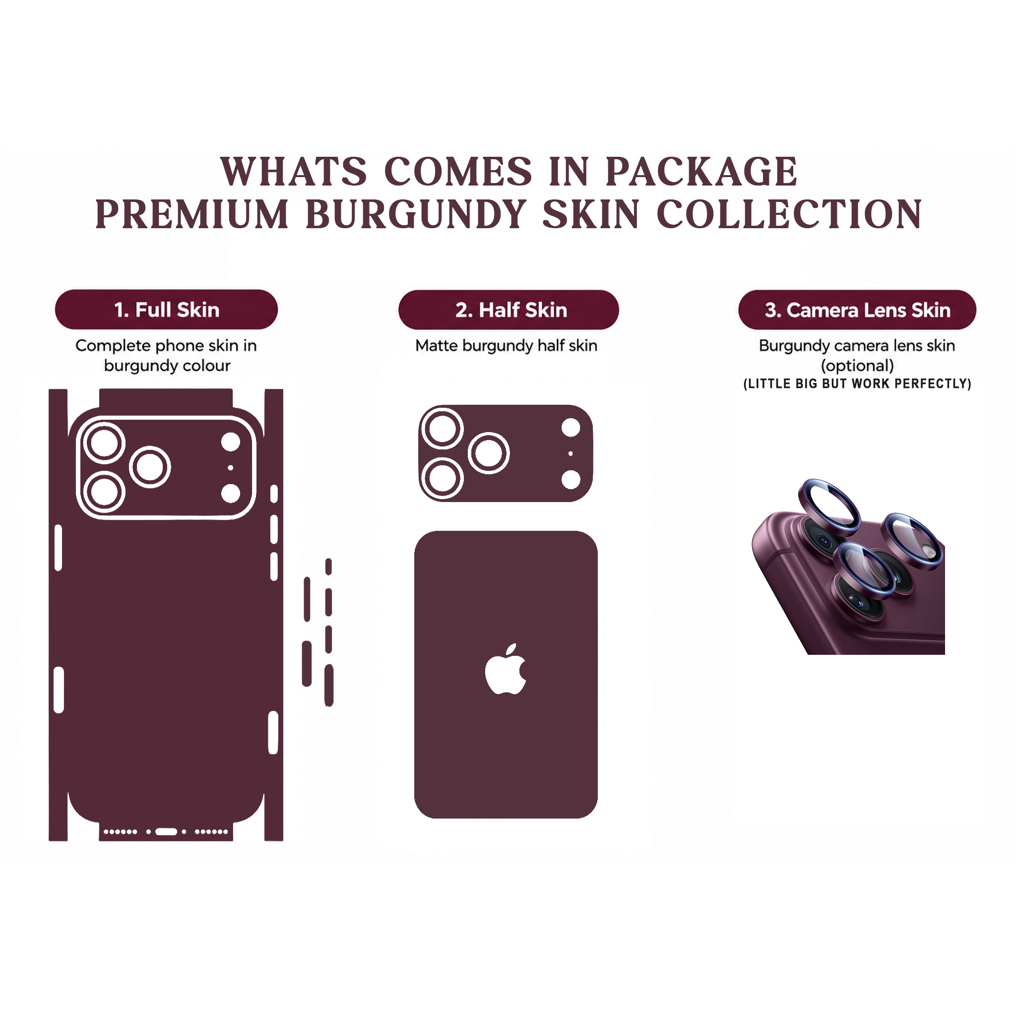 Burgundy Skin for iPhone 17 Pro / 17 Pro Max