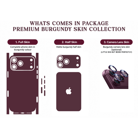 Burgundy Skin for iPhone 17 Pro / 17 Pro Max