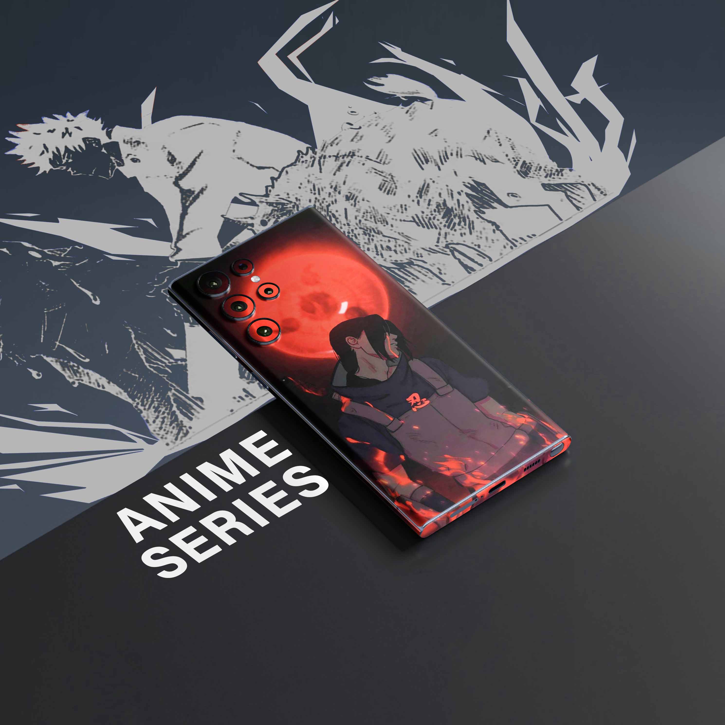 Itachi Red Anime Mobile Skin