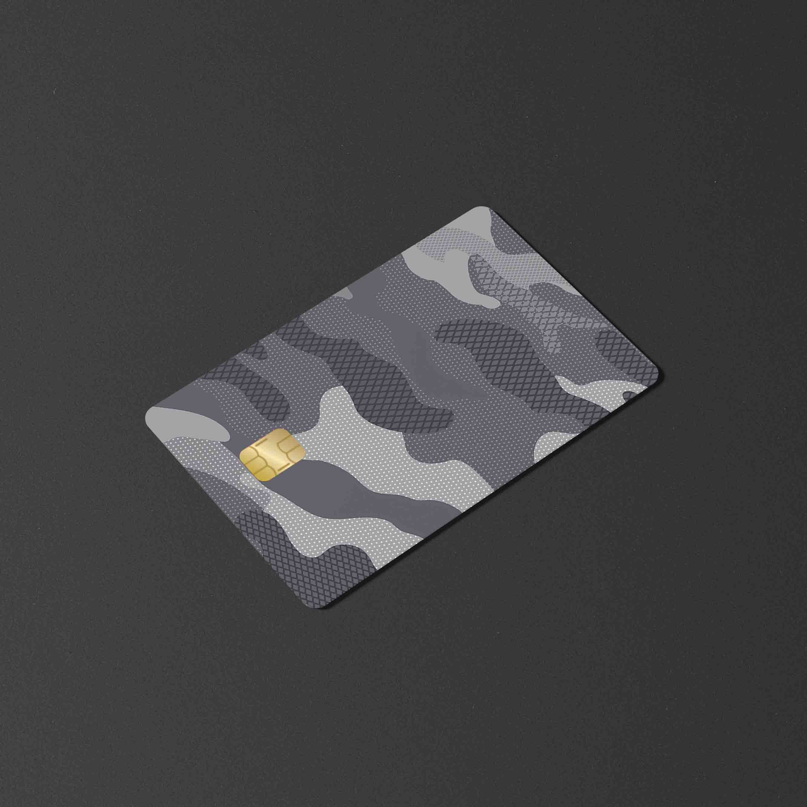 Military Grey Camo Card Skin