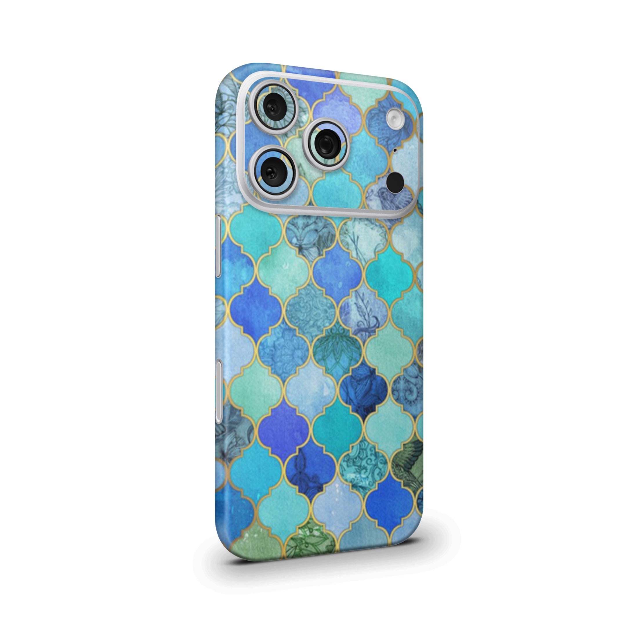 Moroccan Tiles Blue Mobile Skin
