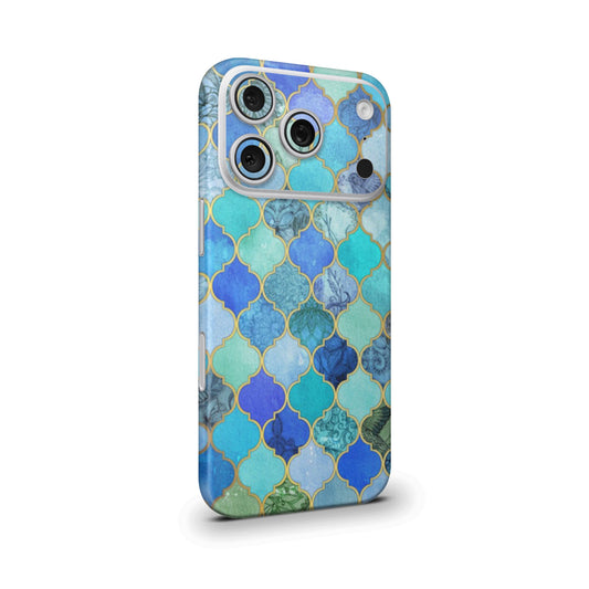 Moroccan Tiles Blue Mobile Skin