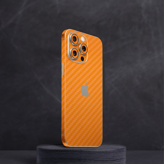 Orange Carbon Fiber Mobile Skin