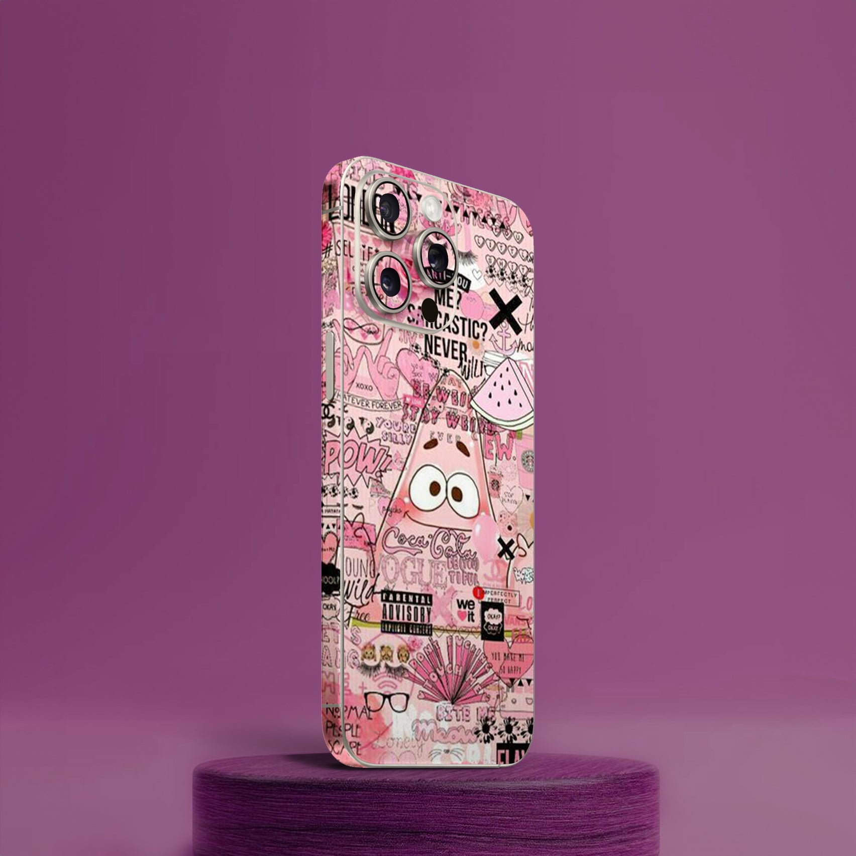 Pink Abstract Mobile Skin