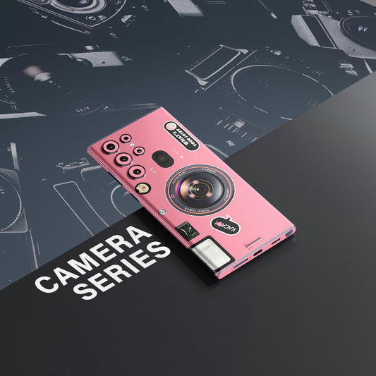 Pink Camera Mobile Skin