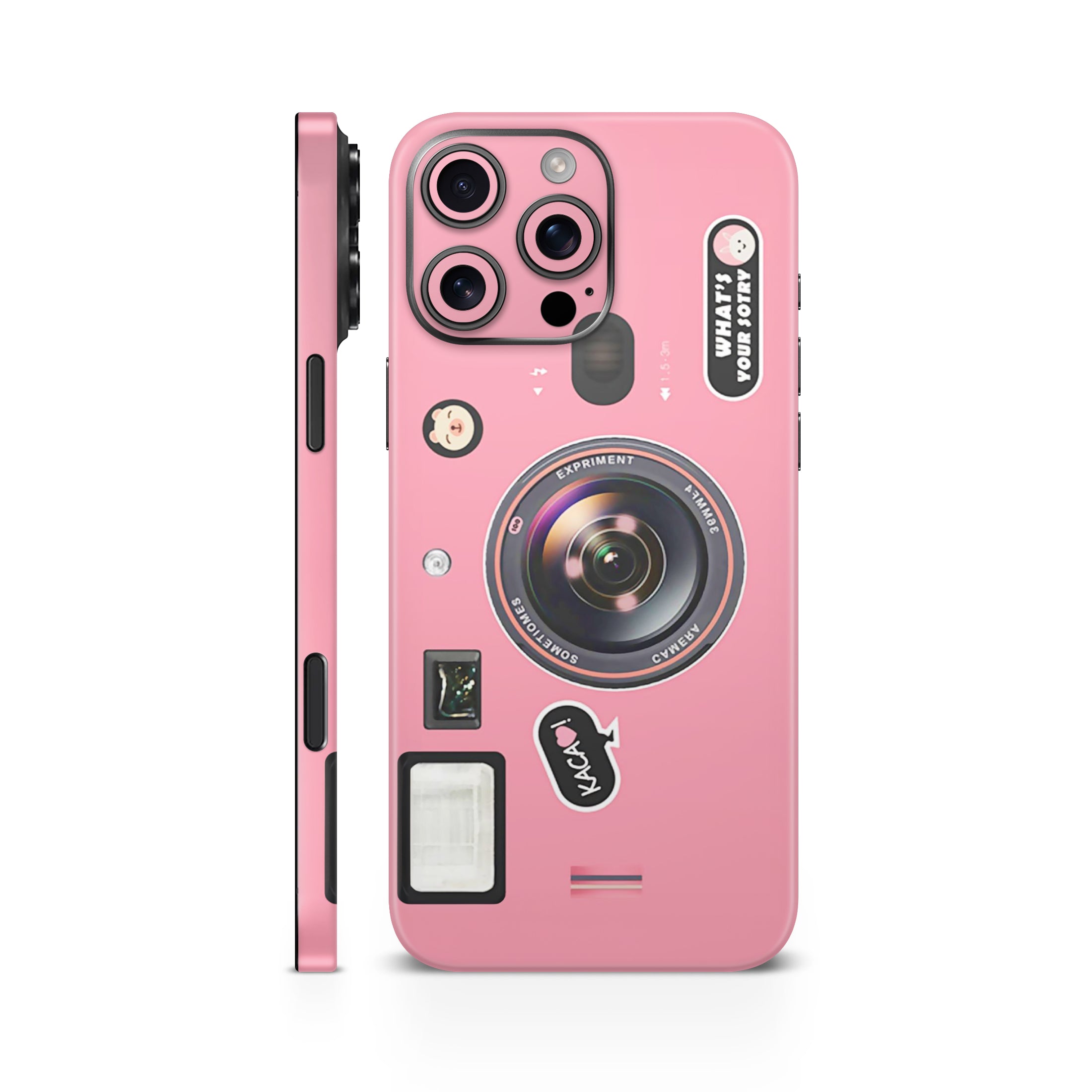 Pink Camera Mobile Skin