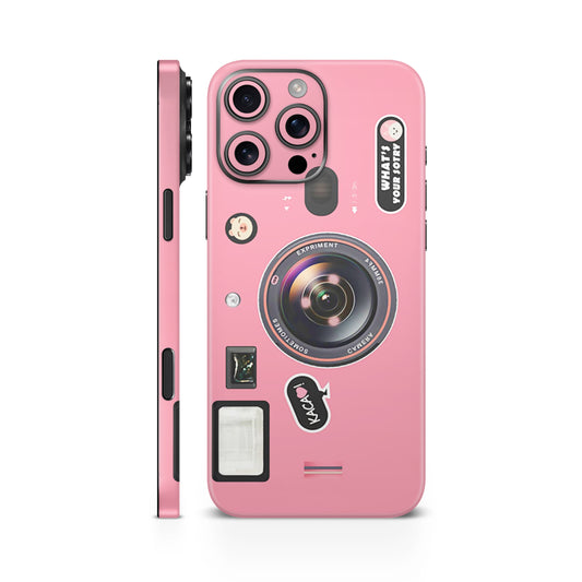 Pink Camera Mobile Skin