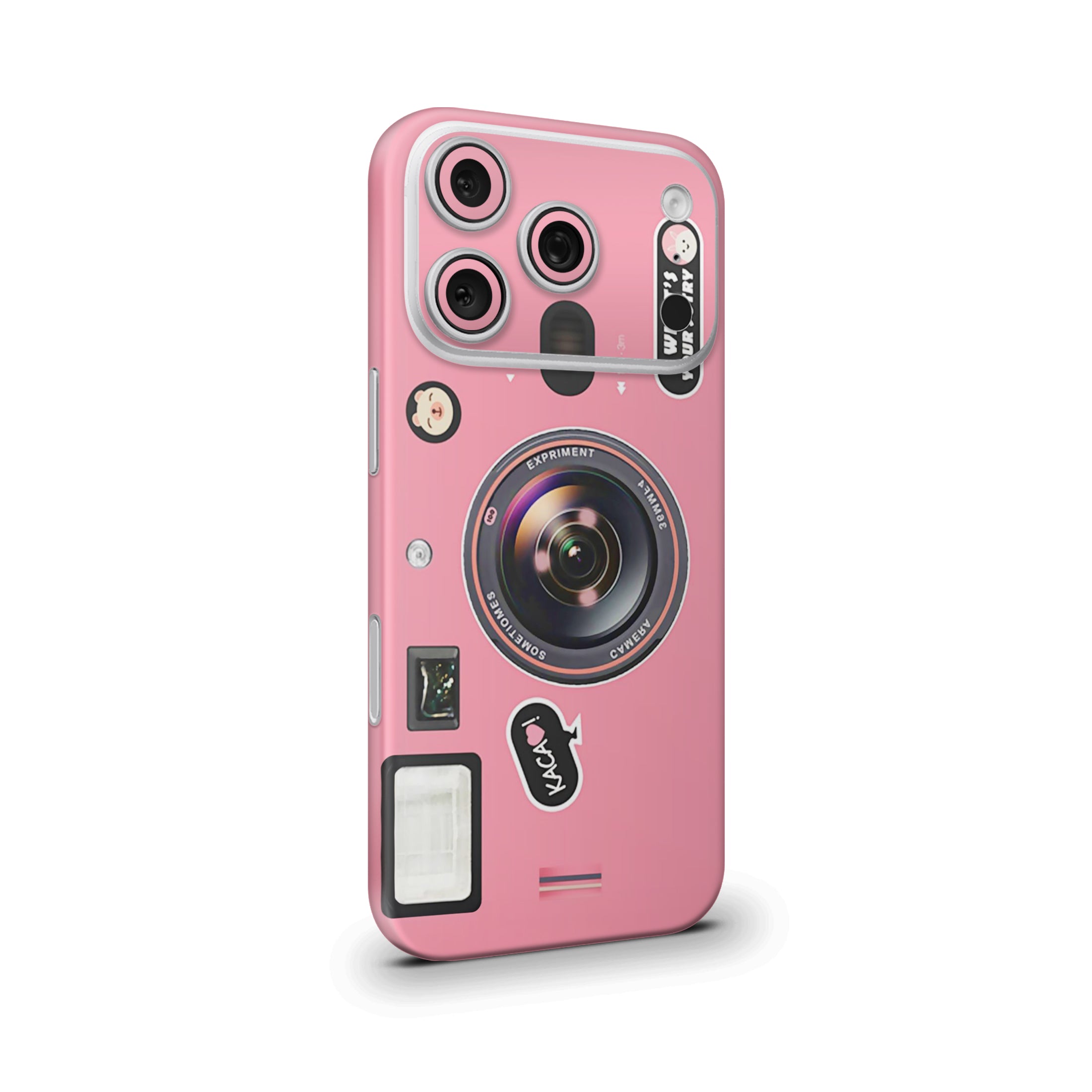 Pink Camera Mobile Skin