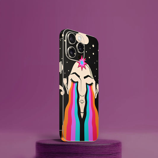 Psychedelic Girl Mobile Skin