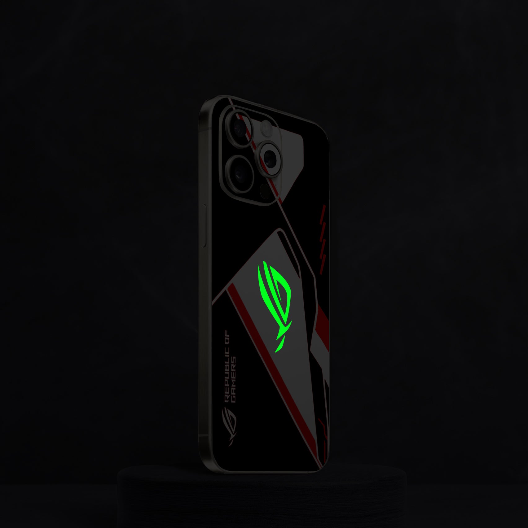 ROG V2 Black Neon Mobile Skin