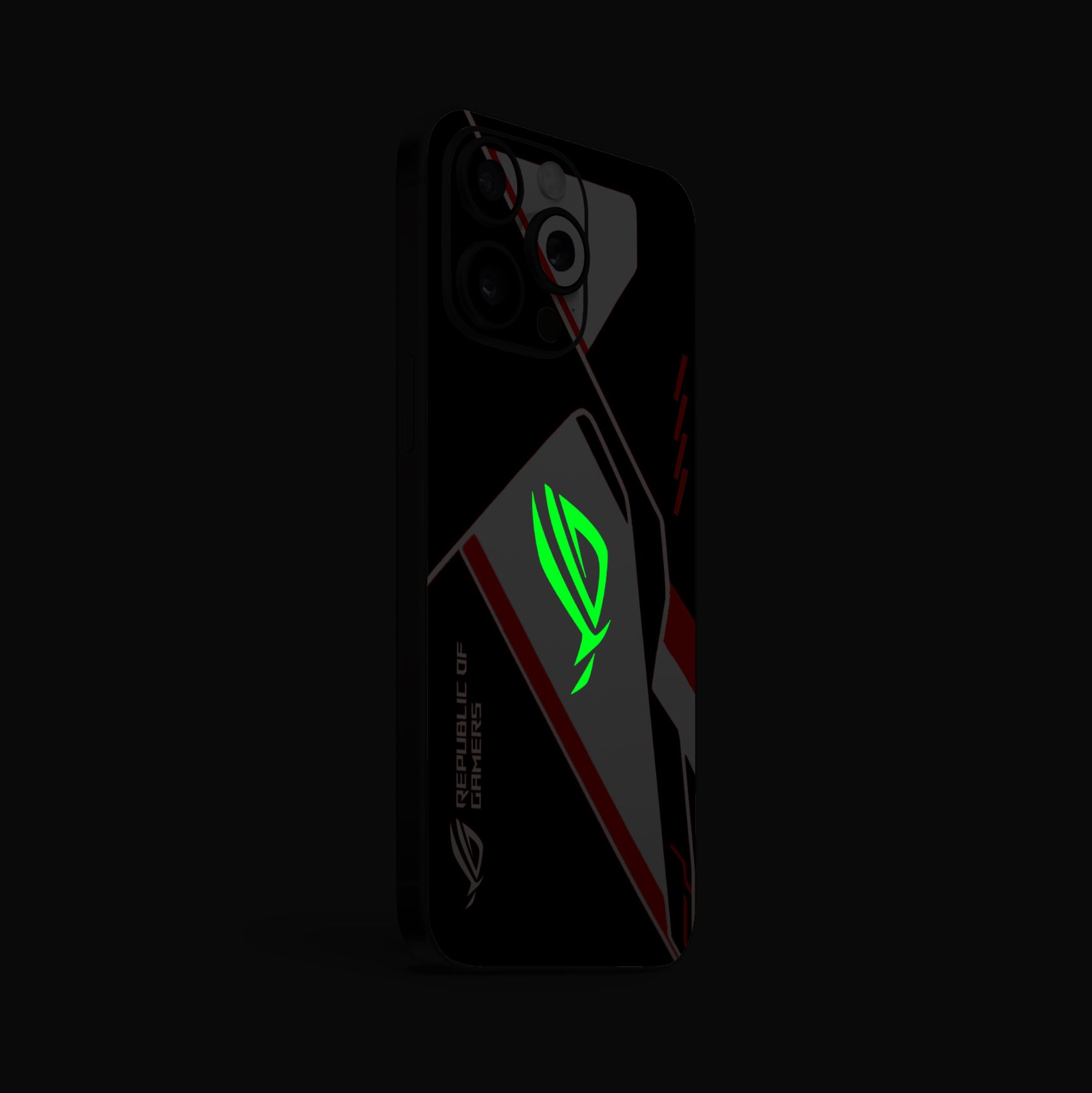 ROG V2 Black Neon Mobile Skin