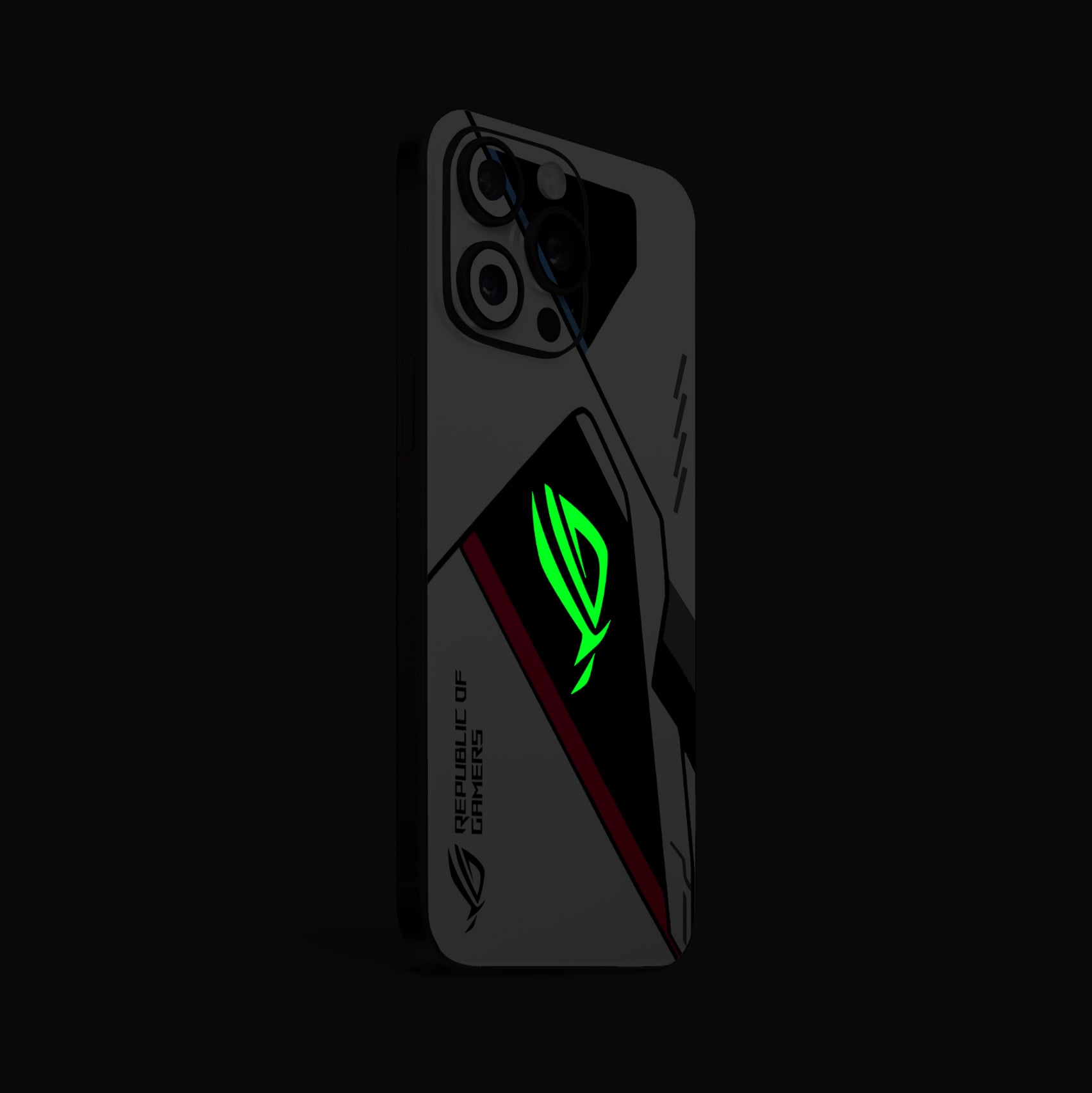 ROG V2 White Neon Mobile Skin
