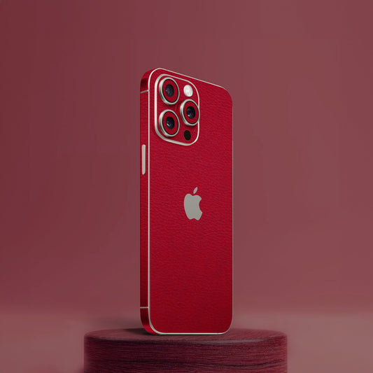 Red Leather Mobile Skin