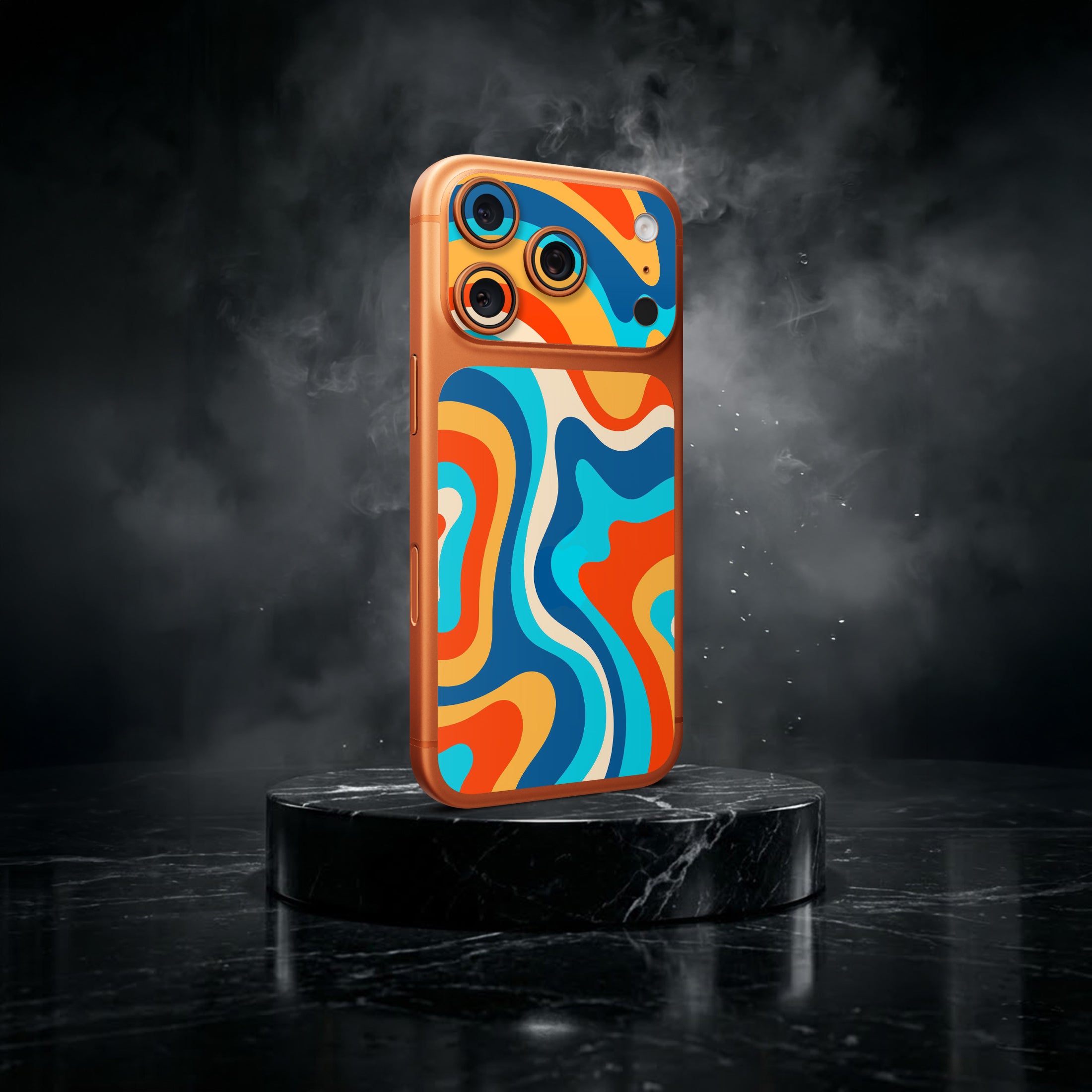 Retro Abstract Camera & Pocket Skin for iPhone 17 Pro / 17 Pro Max
