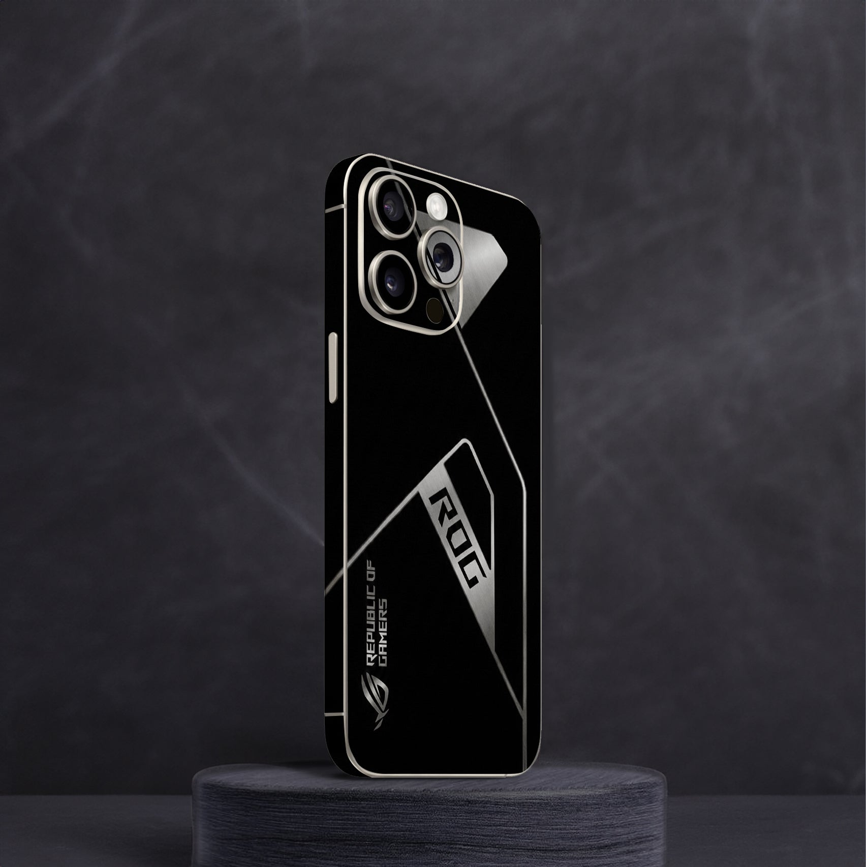 Rog V1 Silver Mobile Skin