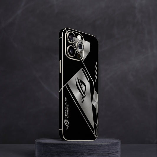 Rog V2 Silver Mobile Skin