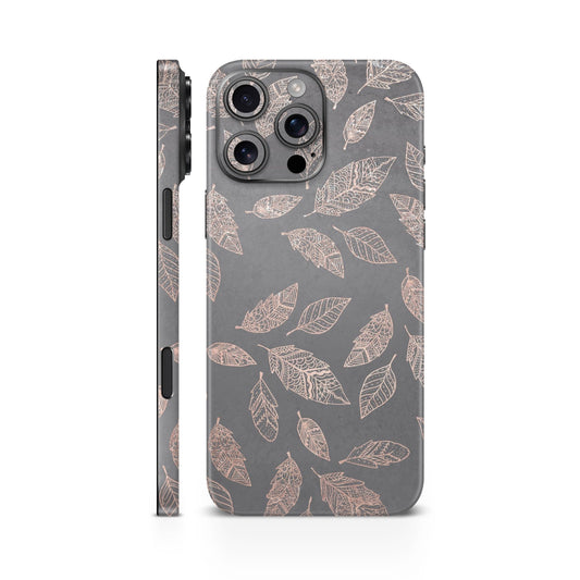 Rose Gold Feather Mobile Skin