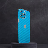 Sky Blue Carbon Fiber Mobile Skin