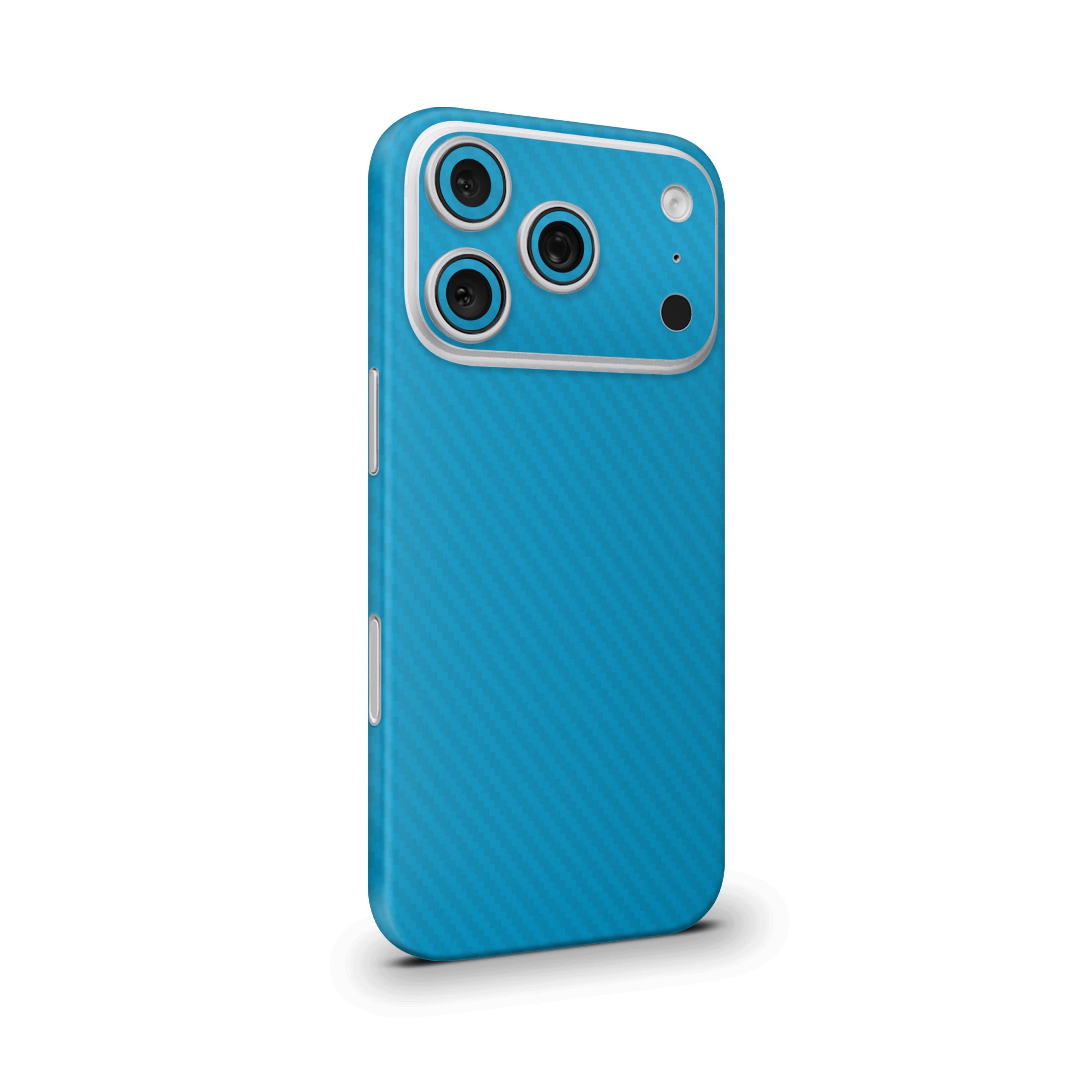 Sky Blue Carbon Fiber Mobile Skin