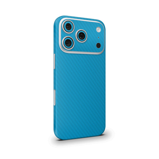 Sky Blue Carbon Fiber Mobile Skin
